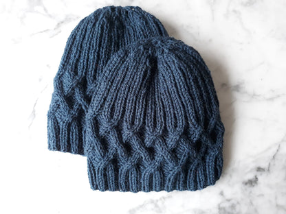 🧣 Renmore Cable Knit Beanie – Classic Aran Style (Easy Circular Pattern PDF)