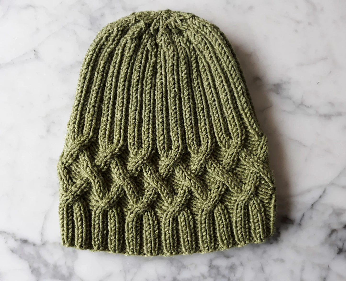 🧣 Renmore Cable Knit Beanie – Classic Aran Style (Easy Circular Pattern PDF)