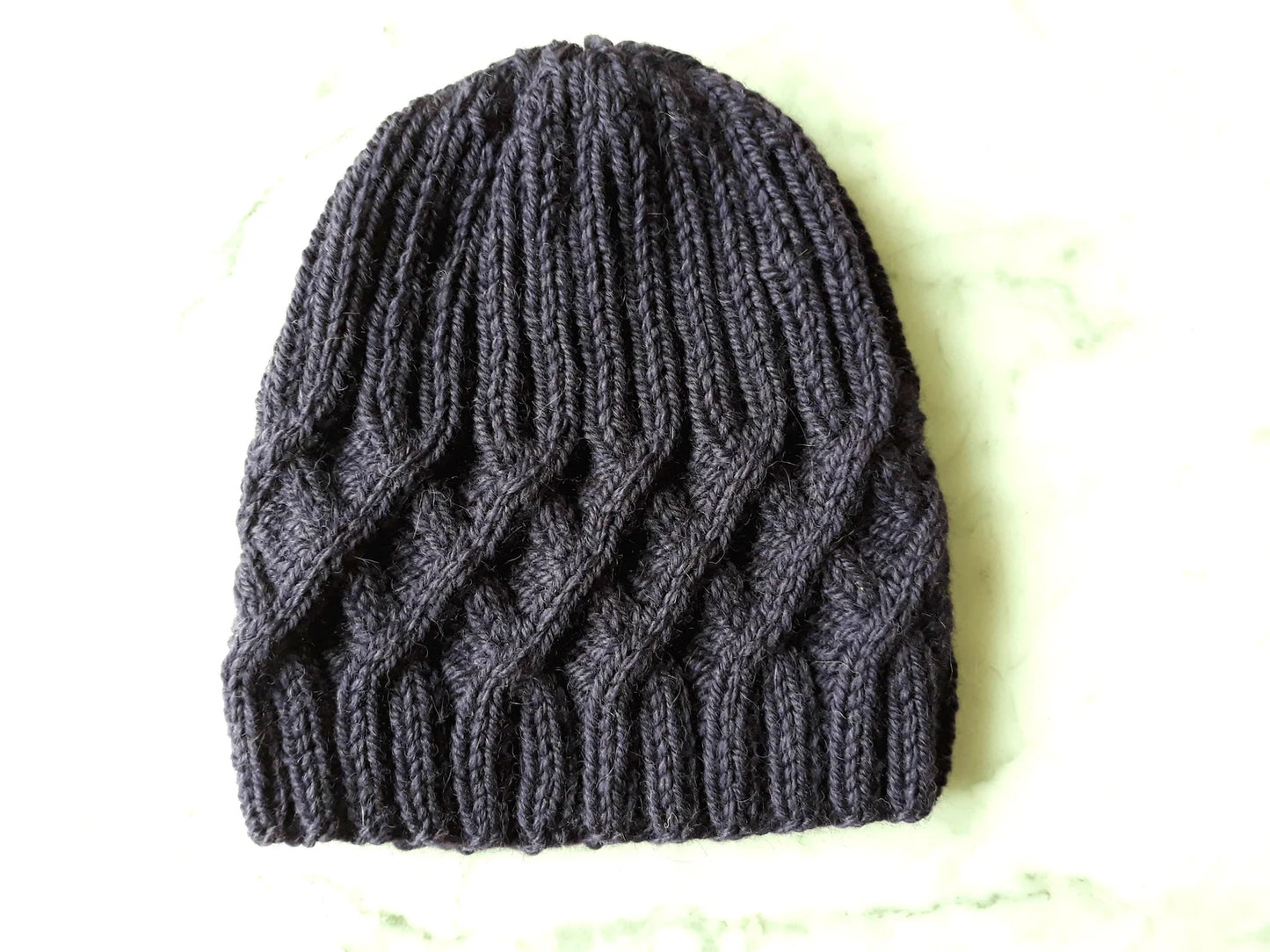 🧣 Renmore Cable Knit Beanie – Classic Aran Style (Easy Circular Pattern PDF)