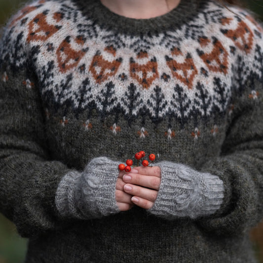 ✨ Into the Wild Sweater – Cozy Nordic Yoke Knit Pattern 🐺❄️