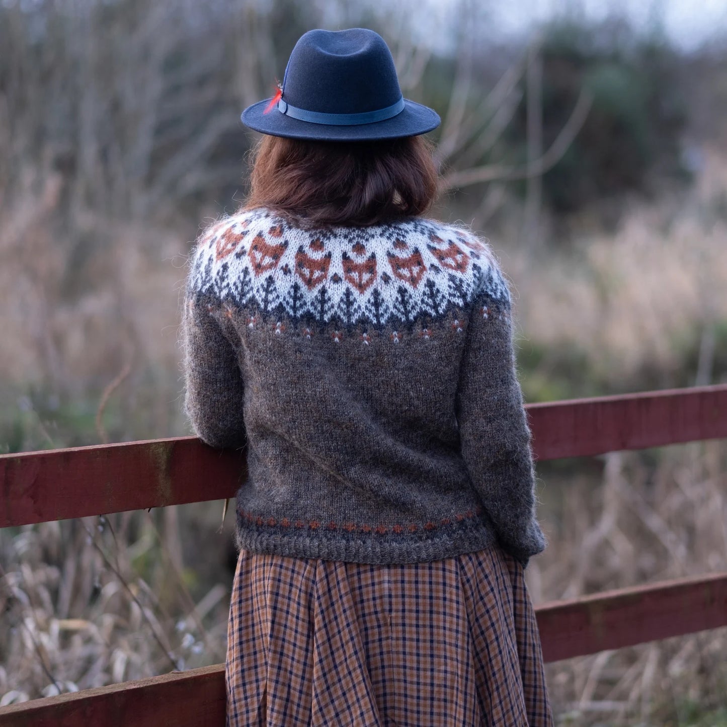 ✨ Into the Wild Sweater – Cozy Nordic Yoke Knit Pattern 🐺❄️