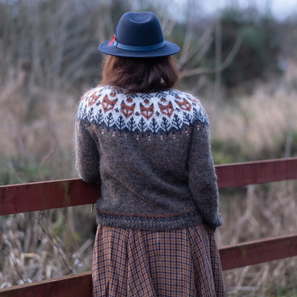 ✨ Into the Wild Sweater – Cozy Nordic Yoke Knit Pattern 🐺❄️