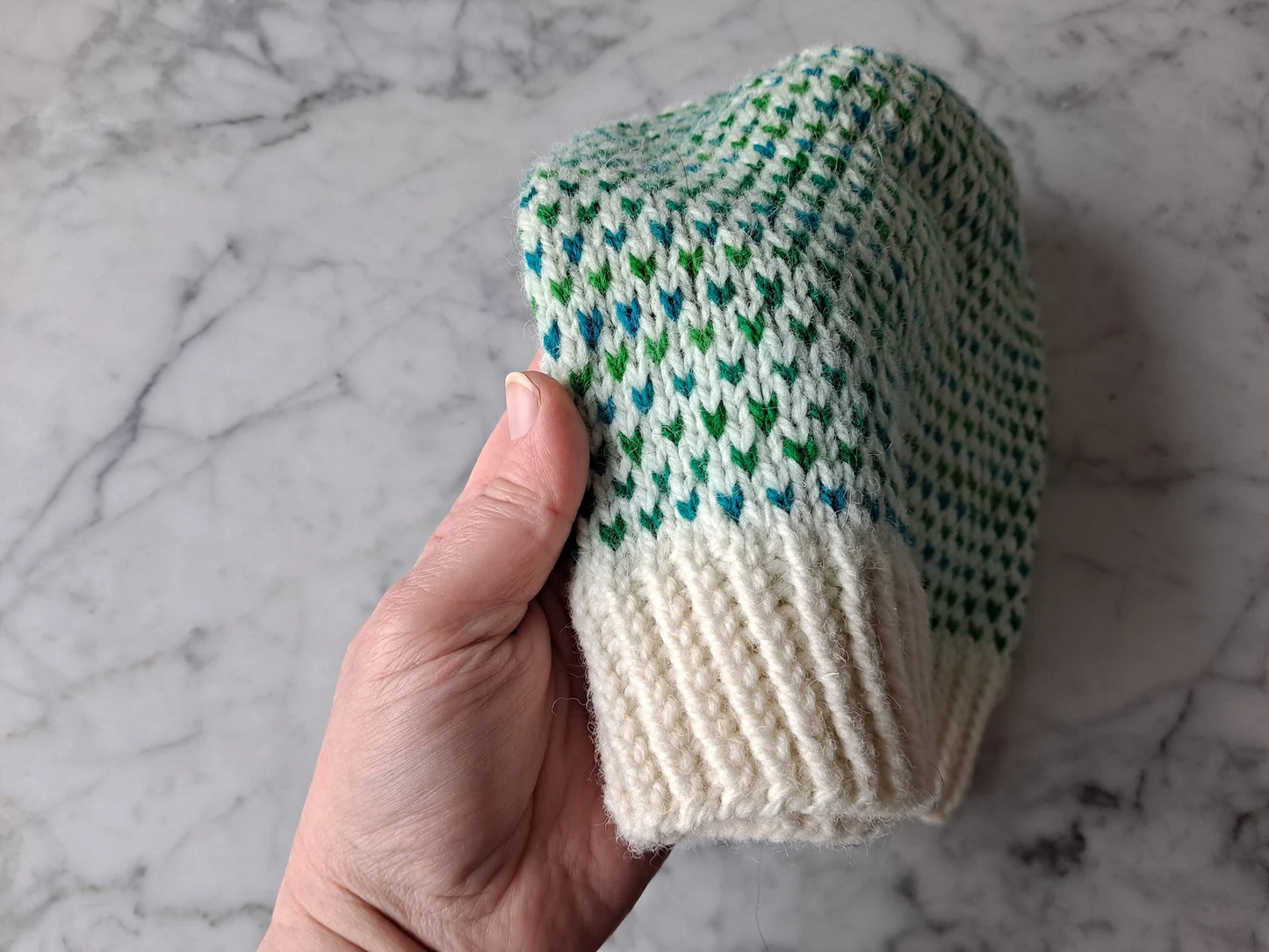 🧶 Easy Tweed Knit Beanie – Beginner Mosaic Hat Pattern (Unisex & Cozy)