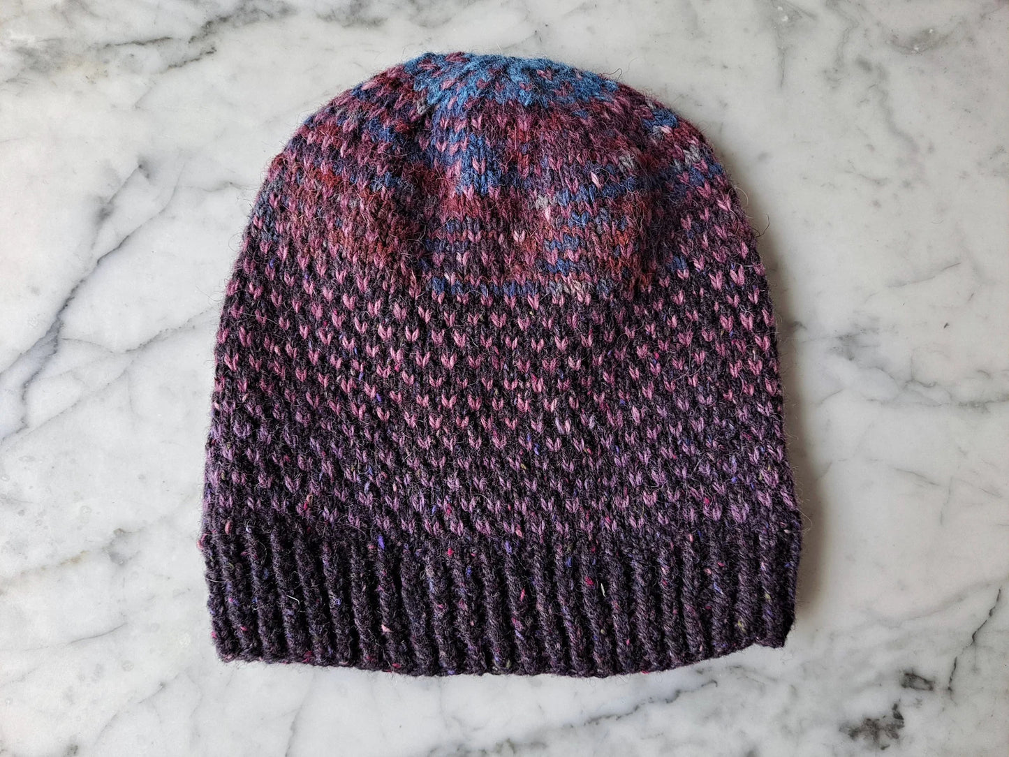 🧶 Easy Tweed Knit Beanie – Beginner Mosaic Hat Pattern (Unisex & Cozy)
