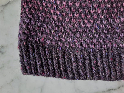 🧶 Easy Tweed Knit Beanie – Beginner Mosaic Hat Pattern (Unisex & Cozy)