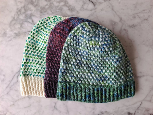 🧶 Easy Tweed Knit Beanie – Beginner Mosaic Hat Pattern (Unisex & Cozy)