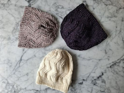🧢 Beirt Aran Beanie & Cowl Set – Modern Cable Knit Pattern (PDF)