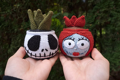 🎃💀 Halloween Crochet Pattern Set – Pumpkin, Skull & Sally PDF 🧶✨