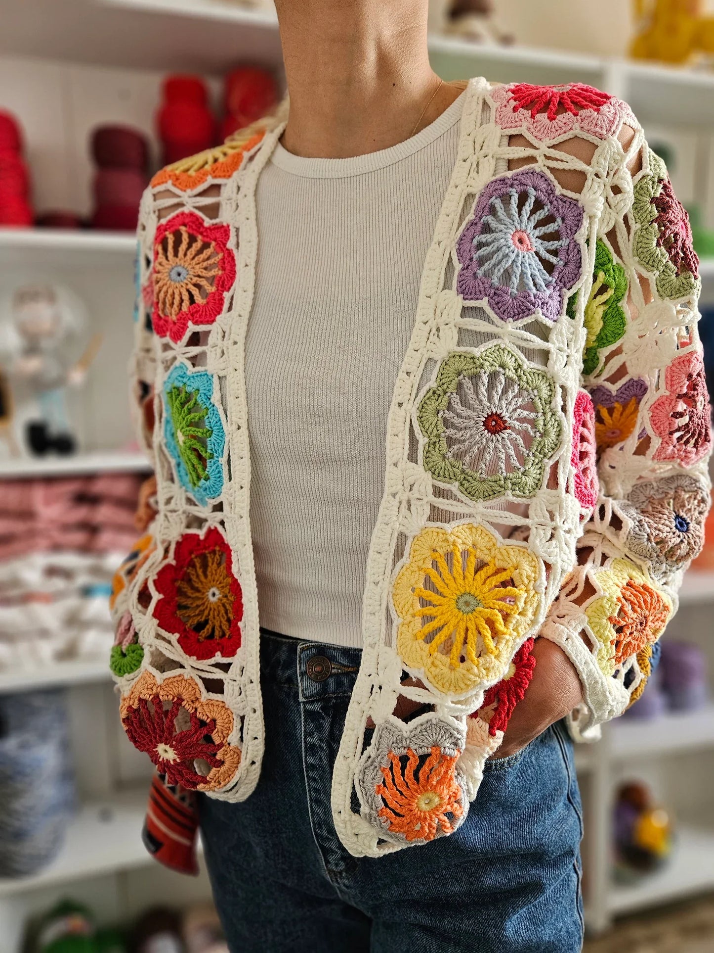 🌼 Mommy & Me Flower Cardi Crochet Pattern 💕🧶