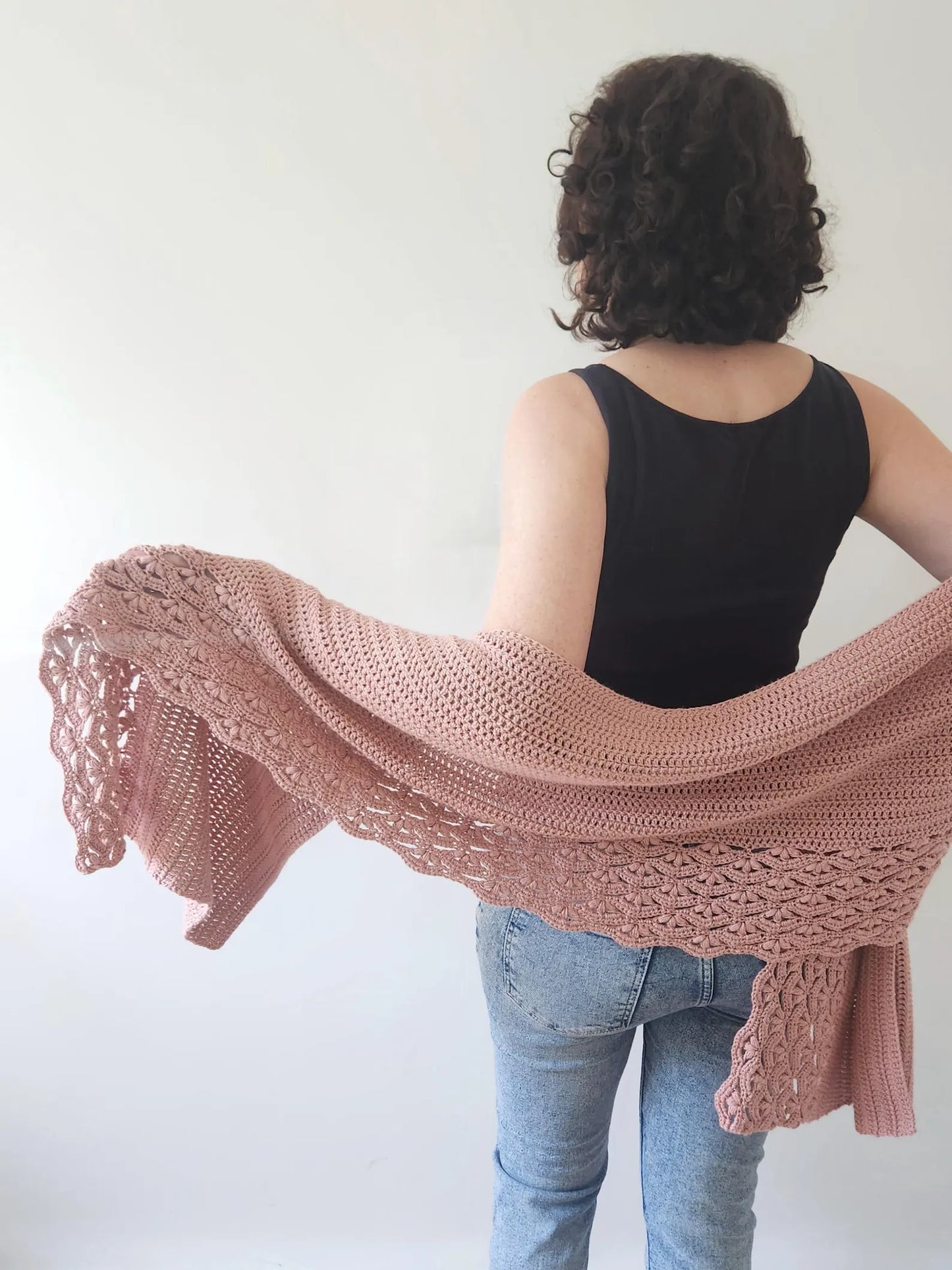 🌸 Beginner-Friendly Floral Crochet Wrap – Light & Lacy (PDF)