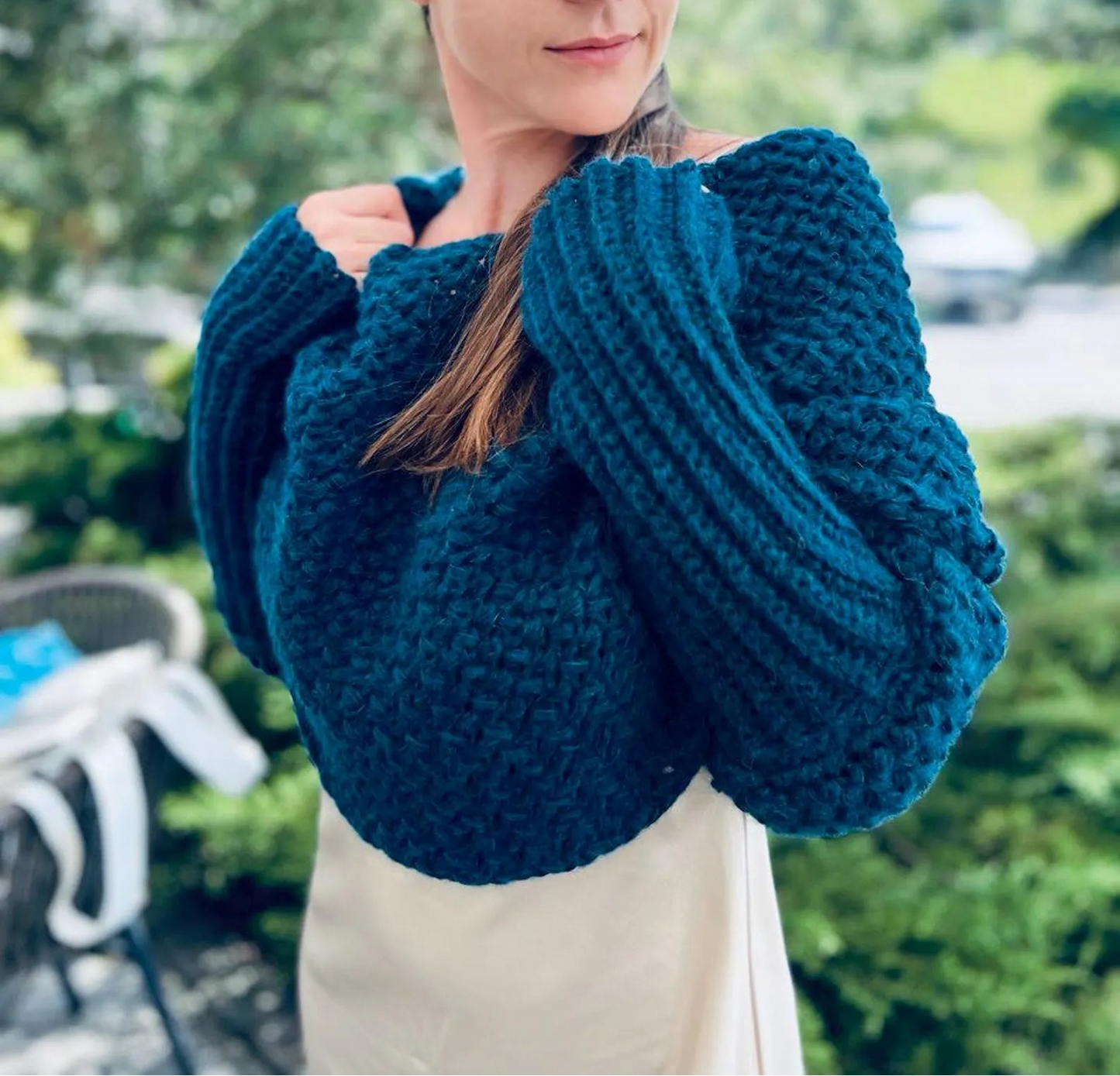 💙 Mistwood Crochet Sweater Scarf – Chic, Cozy & Easy Pattern (All Sizes)