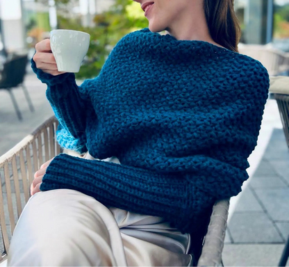 💙 Mistwood Crochet Sweater Scarf – Chic, Cozy & Easy Pattern (All Sizes)