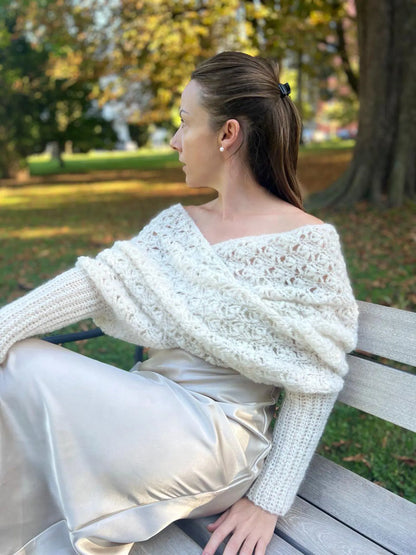 🌷 Beginner Crochet Sweater Scarf – Stylish & Quick to Make